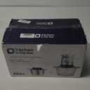 Kitchen in the box Food Processor, Electric Meat Grinder & Food Chopper with 400W Powerful Veggie Chopper-2 Bowls 8 Cup+8 Cup & 2 Bi-Level Blades for Meat/Fish/Vegetable/Baby FoodSliver Button