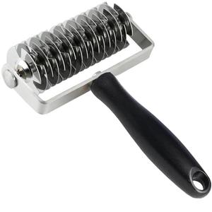EVEDMOT Lattice Cutter Dough Lattice Roller, Stainless Steel Roller Cutter for Dough Pie Crust Pizza Bread Pastry with Plastic Handle, Time-Saver Pastry Tool