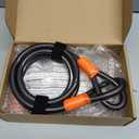 Sportneer Bike U Lock - Heavy Duty Anti Theft Bike Lock with 5ft Security Steel Cable - 17mm Shackle Bicycle U-Locks with Keys & Sturdy Mounting Bracket for Road, Mountain, Electric Bike - Orange