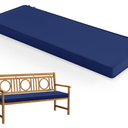 Summsun Outdoor Bench Cushion: Waterproof and Fade Resistant Patio Furniture Cushions - Non-Slip Bench Pad Cushion with Removable Cover for Garden Swing Porch Sofa Settee, 48 x 18 x 3 Inch, Navy Blue