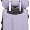 Travelers Club Midtown Hardside 4-Piece Luggage Travel Set, Lilac