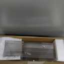 1 Pcs Acrylic Desk Drawer Organizer 9'' up to 18'' x 15'' x 2.1'' Expandable Drawer Organizer Trays with 7 Adjustable Compartments Clear Desk Accessories for Makeup Office Bathroom (Simple)