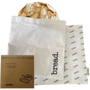 2 Pack XL Reusable Sourdough Bread Bags | Beeswax Bags for Homemade Bread | Cotton Beeswax Lined bags for Sourdough | Storage Accessories | Hook & Loop Fastener | 2 layers