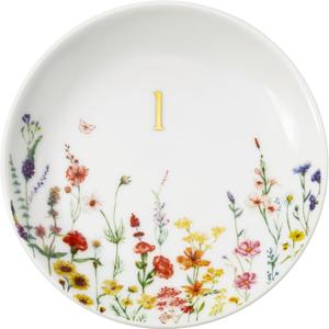 Crisky Initial Jewelry Tray Ring Dish & Gift Box, Ceramic Flower Trinket Dish for Rings Earrings Necklaces Keys, Bridal Shower Engagement Birthday Gift for Women, Friends 4.57" (Gold Foil L