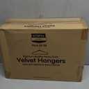Utopia Home Velvet Hangers 50 Pack - Non-Slip Suit Hangers with 360 Degree Rotatable Hook - for Pants, Coats, Shirts & More (Black)