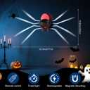 Halloween Decorations Spider Wall Light, Indoor LED Spiders Lights with Remote ControlMagnetic Wall-Mounted Spider Light Creates a Scary Atmosphere for Homes, Living Rooms and Bedrooms(Black)