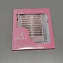 Brown Lash Clusters Kit Natural Lashes Extensions Wispy Eyelash Cluster 160pcs D Curl Left&Right with Bond & Seal, Glue Remover, Tweezers(U16)