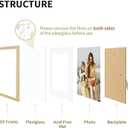 ATOBART 8x10 Picture Frame Set of 4, Displays 5x7 with Mat or 8x10 Without Mat, Photo Frames for Wall Hanging or Tabletop, Includes HD Plexiglass, Natural Wood Grain