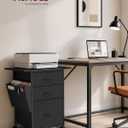 VASAGLE 3-Drawer File Cabinet, Mobile Printer Stand with Storage