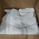 YOUR MOON Luxurious All Season Wool Comforter Queen Size, 100% Natural Australian Wool Filling, Hypoallergenic Comforter Duvet Insert, Noiseless Cotton Shell (White)