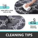 Unirea 8x10 Feet Luxury Shag Area Rug Modern Indoor Plush Fluffy Rugs, Super Soft and Fuzzy Carpet, Geometric Rugs for Bedroom Living Room Girls Kids Nursery, Dark Grey/White