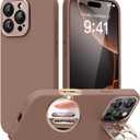 Magnetic for iPhone 16 Pro Case with Stand, Compatible with MagSafe, Silicone Upgraded [Camera Control Button] Shockproof Protective Phone Case for iPhone 16 Pro 6.3",Brown