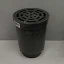 NDS FWSD69 6-Inch Round Surface Drain Inlet with Plastic Grate for Flo Stormwater Dry Well System, Pack of 1, Black