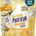 FlavCity Grass Fed Whey Protein Powder - Vanilla Smoothie - 25g Protein & 10g Collagen - Made with Real Vanilla Bean & Organic Coconut Milk - Gluten Free & No Added Sugars (20 Servings) Best Before 02/20/2027