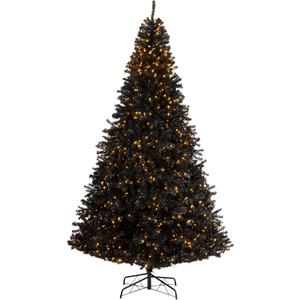 Nearly Natural 10ft. Black Artificial Christmas Tree with 950 Clear LED Lights and 3056 Tips
