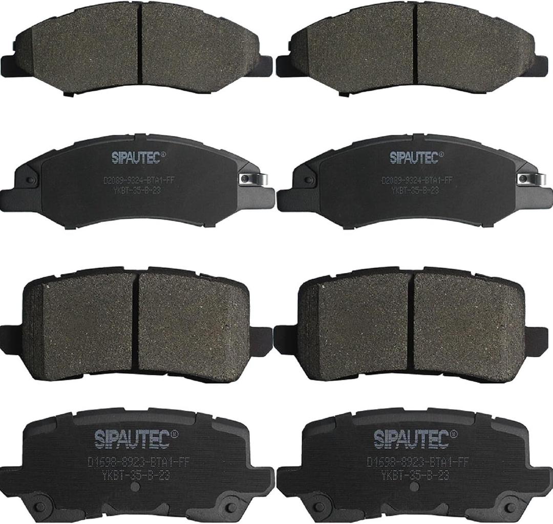 SIPAUTEC-8pcs Front and Rear Ceramic Disc Brake Pads Set Replacement For 2018-2023 Honda Odyssey All models