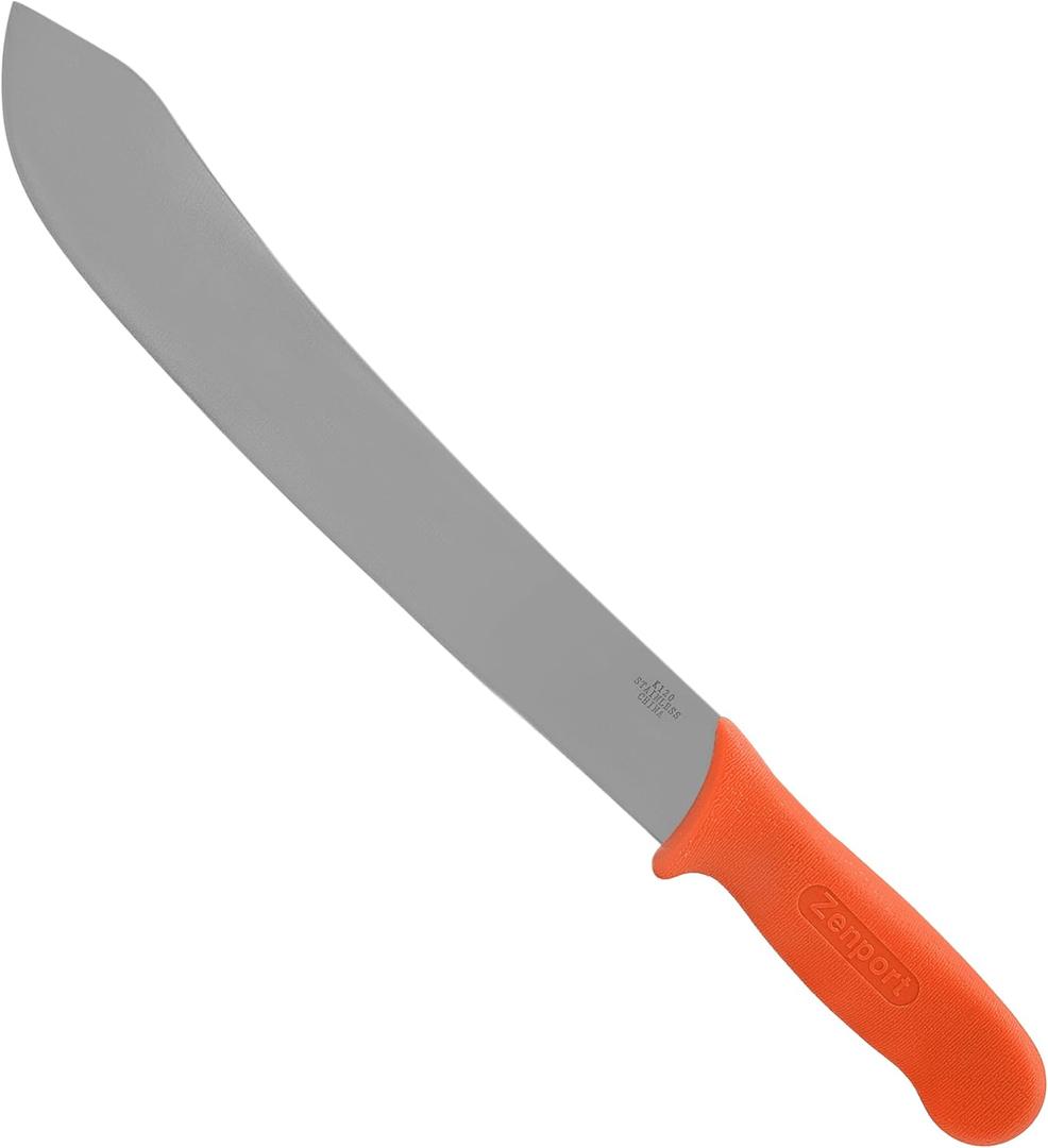 Zenport K120 Butcher and Field Harvest Knife, 12-Inch Blade, Stainless Steel