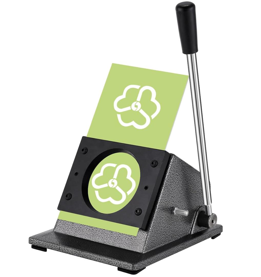 32mm Graphic Punch Die Cutter Button Maker Circle Cutter Button Making Machine for Paper, Leather, PVC Card