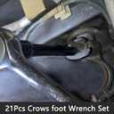 DPTOOL Crows foot Wrench Set 1/2" and 3/8 Drive Flare Nut Crowfoot Wrench Set Metric 8-32mm 6 Point Crows Feet Wrench Set 21Pcs Flare Nut Wrench Kit for Removing Nuts from hard-to-reach Areas