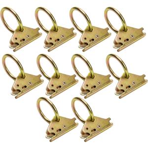 10-Pack Heavy Duty Steel E-Track O-Rings Tie-Down Anchors, for Trailers, Trucks, E Track Accessories to Secure Cargo in Enclosed/Flatbed Trailer Truck, Working Load Limit 1500lbs, Yellow