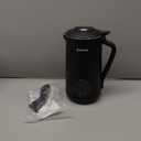 Electric Milk Frother Handheld Bundle,4 in 1 Automatic Milk Frother and Steamer Set,Cold Foam Maker Set Nut Milk Maker Machine (Black)