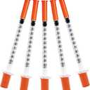 Insulin Syringe with Needle, 31G 1/4"(6mm) 1cc Inch, Individually Wrapped, Pack of 100