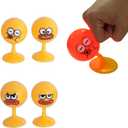 Desktop Punching Bag - 4.41 x 2.76 Inches, Light-Up Stress Relief Toy with Suction Cup Base, Eco-Friendly TPR Material, 4 Facial Expressions - Desk Toy for Anxiety and Fun
