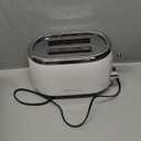 MELLERHOME Retro Toaster 2 Slice, 7 Browning Levels, 3 Functions (Reheat, Defrost, Cancel), Stainless Steel Features, Removable Crumb Tray, Under Base Cord Storage, White Toaster Kitchen Appliances