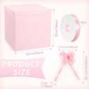 Kolldenn Extra Large Gift Box with Lid 20x20x20 Inches, Pink Giant Gift Box for Gender Reveal Big Presents with Bows and Ribbons for Birthday Special Celebrations Anniversaries Wedding Party, 1 Count