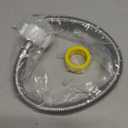 1 Pack Complete Toilet Valve Set, Includes 1/2'' Nom Inlet x 3/8'' OD Compression Outlet Angle Shut Off, 7/8" BC x 3/8" COMP Toilet Water Supply Line, Escutcheon Plate, Sealing Tape (16 Inch)