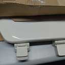 Mayfair Cassel Slow Close Toilet Seat, Easy Clean, Non Slip Premium Wood Seat, Easy Install, Made in USA, Round, Bone