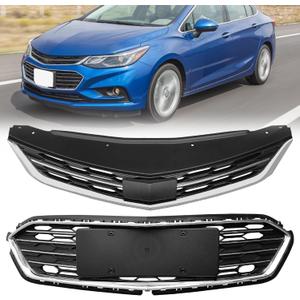 Front Bumper Upper Lower Grille Compatible For Chevy Cruze Mesh Grill 2016 2017 2018