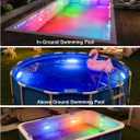 APONUO 2 Pack Solar Pool Lights, Pool Solar Lights for Above Ground Pools with Remote, IP68 Waterproof, RGB Color Changing Solar Powered Pools Light for Pond, Fountain,Yard (Blue)
