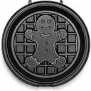 3 x KEINVE Gingerbread Waffle Maker Plates 4", Easy Release, Dishwasher Safe, Nonstick Halloween Waffle Plates for KEINVE Waffle Maker (228AK)