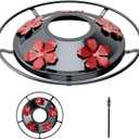 Metal Cover for Hummingbird Feeders Base top Hummingbird Feeder Replacement Part Cover and Brush only (Black-1)