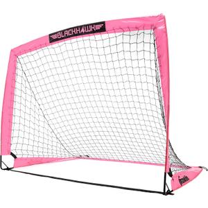 Franklin Sports Blackhawk Backyard Soccer Goal - Portable Pop Up Soccer Nets - Youth + Adult Folding Indoor + Outdoor Goals - Multiple Sizes + Colors