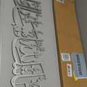 iwa concept Mashallah Metal Islamic Wall Art, Tabarakallah Arabic Calligraphy Decor, Modern Quran Decor, Housewarming Gift for Muslims at Ramadan, Eid and Hajj (Large, Silver) (39L" x 11.4W")