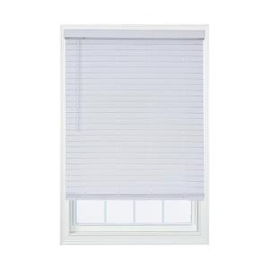 allen + roth 2-in Slat Width 26.5-in x 72-in Cordless White Faux wood Room darkening Horizontal blinds