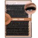 Geeneiya Volume Lash Clusters Kit DIY Lash Extension Kit D Curl Eyelash Extensions with Waterproof Lash Bond and Seal Waterproof Tweezers,Only 16-18MM, 80D+100D