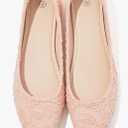 Dress Shoes for Women Round Toe Flats Shoes Lace Ballet Flats Dressy Comfortable Foldable Flats Low Heel, Size 9/40