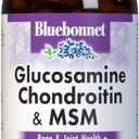Bluebonnet Nutrition Glucosamine Chondroitin & MSM, Glucosamine, Bone & Joint Health*, Non-GMO, Gluten-Free, Soy-Free, Dairy-Free, 120 Vegetable Capsules, 40 Servings (EXP 07/2027)