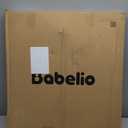 Babelio Baby Gate for Stairs, Kitchen & Doorways, 26-43" W 28" H No Bottom Bar| Easy Installation| One-Handed Operation| Auto-Close| Hardware Mount (Drill Needed) Safety Dog/Pet Gate Indoor (White)