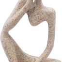 Abstract Style Thinker Sculptures, Sandstone Resin Thinker Statue Ornaments, Housewarming Gifts, Living Room Dining Desk Decorations(Right, Large)