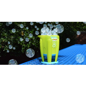Maxx Bubbles Super Bubble Jet, Portable Automatic Bubble Machine for Kids, High Output Outdoor Fun Toy with Bubble Solution Included, Green