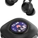 Piegricdiat Sleep Headphones, Invisible Sleep Earbuds for Side Sleepers, Small Comfortable Fit Noise Blocking, Bluetooth 5.3 Wireless Earbuds with Smart Touch Screen Case, Ear Buds for Sleeping - Black