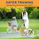 Bike Training Handle - Adjustable Balance Push Bar 22"-29" Height for Kids Learning to Ride - Children Bike Trainer Accessory, 4-Level Safety Handle Attachment (Black)