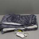 Homemate Heated Blanket Electric Throw - 50"x60" Heating Blanket Throw 1/2/4/6/8 Hours Auto-Off 10 Heat Level Over-Heat Protection Flannel Sherpa Electric ETL Certification (Light Grey)