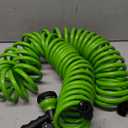 Orbit 27389 Coil Garden Hose, 50 Feet, with 8-Pattern Hose Nozzle (Green)
