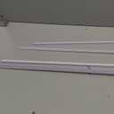 Landical 2 Sets 4FT Sliding Door Track for 1/8" Thick Panels Closet Glass Doors Plastic Cabinet Window Sliding Track (White)