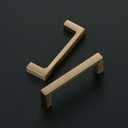 Ravinte 30 Pack Solid 3 Inch Square Cabinet Handles - Champagne Bronze Pulls for Drawers and Kitchen Cabinets - Hardware